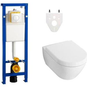 Villeroy Boch Subway 2.0 DirectFlush Toiletset - wisa xs reservoir - argos bedieningsplaat - softclose - wit 0124060/0704406/ga26028/