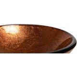 Saniclass Pesca Waskom - 30x10,5cm - rond - gehard glas - bruin rood GS-L01183