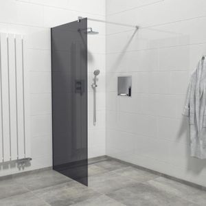 Saniclass Bellini inloopdouche - 90x200cm - rookglas - chroom WR90-C/S