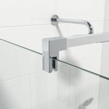 Saniclass Bellini Inloopdouche - 80x200cm - veiligheidsglas - band mat glas - anti kalk - chroom