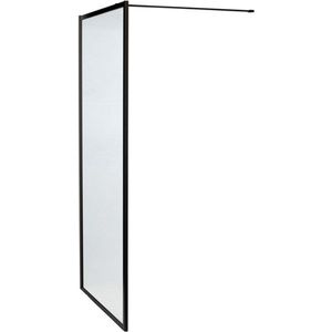 Saniclass Bellini Inloopdouche - 80x200cm - veiligheidsglas - mat zwarte lijst rondom - anti kalk Mirrors-80