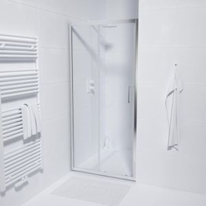 Saniclass I Quick Fit Schuifdeur 6mm veiligheidsglas alu profiel anti kalk chroom