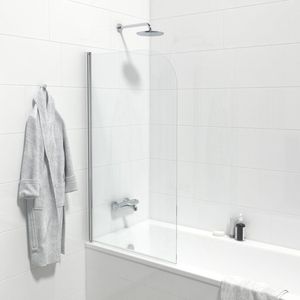 Saniclass - Neptune - Badwand - Draaibaar - 80x150cm - 6mm Veiligheidsglas - Chroom