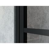 Saniclass Bellini Douchedeur - 100x200cm - frame lines buitenzijde - anti kalk - mat zwart SAG6211-100B