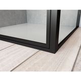 Saniclass Bellini Zijwand - 100x200cm - frame lines buitenzijde - anti kalk - mat zwart SAG6310-100B