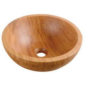 Saniclass Pesca Bamboo Waskom - 35x35x13.5cm - rond - Bamboe hout - BMBS-N101