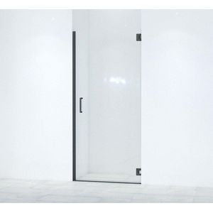 Saniclass Neptune 5000 Douchedeur - 95x200cm - profielloos veiligheidsglas - anti kalk - mat zwart NWA6211-95MB