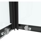 Saniclass Kay Douchecabine - 90x90x185cm - vierkant - helder glas - profiel - mat zwart SW541211
