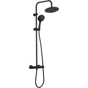 Adema - Sparkle 2.0 - Regendoucheset - Zwart - Thermostaat - Hoofddouche 20cm - Handdouche 3 standen