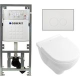 Villeroy & Boch O.novo toiletset – Hangtoilet – Geberit inbouwreservoir – Wit