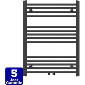 Adema Basic radiator – Handdoekradiator – Zwart – Badkamer – 80x60 cm