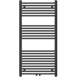 Adema Basic radiator 60x120cm recht middenaansluiting mat zwart