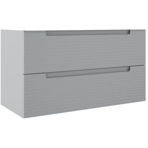 Adema Prime Balance Wastafelonderkast - 100x55x44.9cm - 2 lades - Geintegreerde greep - MDF - mat greige (grijs)