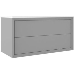 Adema Prime Core Wastafelonderkast - 100x55x45cm - 2 lades - Push to open - MDF - mat greige (grijs) 70880