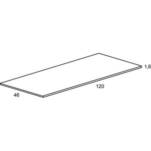 Adema Tops Topblad - 120x1.5x46cm - noten (hout)
