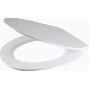 Saniclass Universo Closetzitting - quickrelease - softclose - Duroplast - 42.5x37.5x4.3cm - wit glanzend