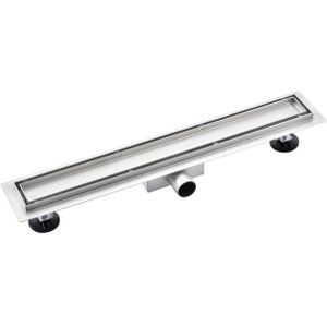 Fortifura Galeria douchegoot - 50cm - met tegelrooster - met vloerflens - Geborsteld RVS PVD (RVS)