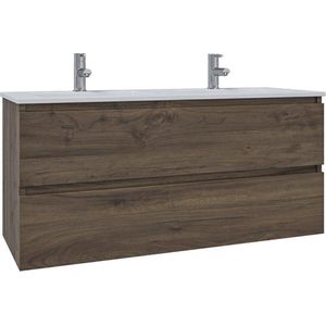 Adema - Chaci - Badkamermeubelset - Wit - Notenhout - 120x46x57cm