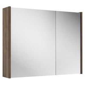 Adema Spiegelkast - 80x63x16cm - inclusief zijpanelen - noten (hout) SW812067/SW812073