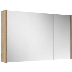 Adema Prime Spiegelkast - 100x63x16cm - inclusief zijpanelen - kaneel