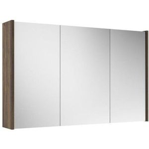 Adema Spiegelkast - 100x63x16cm - inclusief zijpanelen - noten (hout) SW812068/SW812073