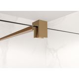 Fortifura Galeria inloopdouche - 40x200cm - helder glas - wandarm - Geborsteld koper PVD (Koper)