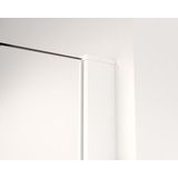Fortifura Galeria inloopdouche - 40x200cm - mat glas - wandarm - mat wit