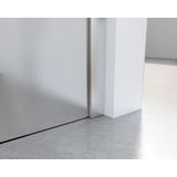 Fortifura Galeria inloopdouche - 90x200cm - mat glas - wandarm - Geborsteld RVS PVD (RVS)