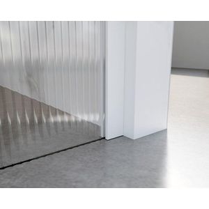 Fortifura Galeria inloopdouche - 100x200cm - ribbelglas - wandarm - mat wit SW797955/SW797906