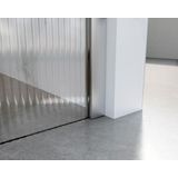 Fortifura Galeria inloopdouche - 160x200cm - ribbelglas - wandarm - Geborsteld RVS PVD (RVS) SW797956/SW797908