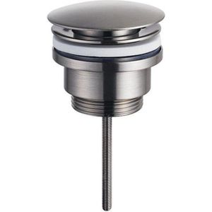 FortiFura Calvi Slim Wastafelkraanset - inbouw wastafelkraan - klikwaste plug - design sifon - PVD Geborsteld RVS SW377860/SW696201/SW696212