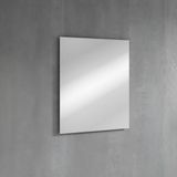 Adema Prime Balance Badkamermeubelset - 60x55x45cm - 1 rechthoekige keramische wasbak wit - 1 kraangat - 2 lades - rechthoekige spiegel - mat antraciet