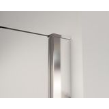 Fortifura Galeria inloopdouche - 80x200cm - mat glas - wandarm - chroom