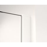 Fortifura Galeria inloopdouche - 80x200cm - helder glas - wandarm - mat wit