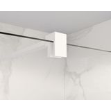 Fortifura Galeria inloopdouche - 80x200cm - helder glas - wandarm - mat wit