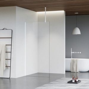 Fortifura Galeria inloopdouche - 110x200cm - helder glas - plafondarm - mat wit SW915250/SW797906/SW804546