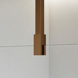 Fortifura Galeria inloopdouche - 40x200cm - helder glas - plafondarm - Geborsteld koper PVD (Koper)