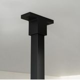 Fortifura Galeria inloopdouche - 50x200cm - mat glas - plafondarm - mat zwart