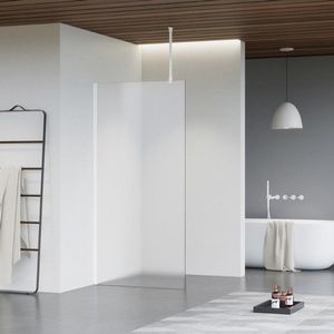 Fortifura Galeria inloopdouche - 70x200cm - mat glas - plafondarm - mat wit SW797924/SW797906/SW804546