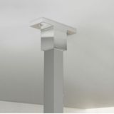 Fortifura Galeria inloopdouche - 80x200cm - mat glas - plafondarm - chroom SW797925/SW797904/SW804541
