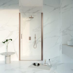 Fortifura Galeria Douchedeur - 70x200 - Profiel - veiligheidsglas - anti kalk - Geborsteld koper PVD (Koper) SW1122478