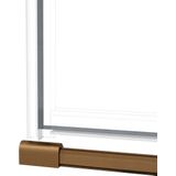Fortifura Galeria Douchecabine - 100x100x200cm - scharnieren - deurgreep - vlak - rookglas - Geborsteld koper PVD (Koper) SW1122559/SW1122565/SW876702/SW797940