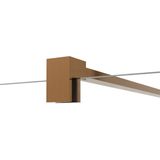 Fortifura Galeria Douchecabine - 100x100x200cm - scharnieren - deurgreep - vlak - rookglas - Geborsteld koper PVD (Koper) SW1122559/SW1122565/SW876702/SW797940