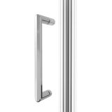 Fortifura Galeria Douchecabine - 90x100x200cm - scharnieren - deurgreep - stabilisatiestang - helder geribbeld - veiligheidsglas - Chroom SW1208821/SW1122560/SW797904/SW797955