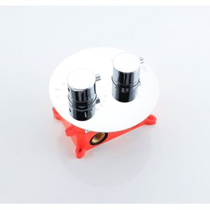 Fortifura Calvi Thermostatische Inbouwkraan - inbouwdeel - rond - chroom