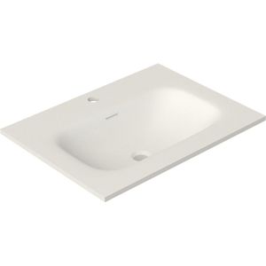 Saniclass - Meubelwastafel - Wit Mat - Solid Surface - 1 Wasbak Midden - 1 Kraangat