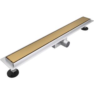 Fortifura - Galeria - Douchegoot - 90cm - Gesloten Rooster - Geborsteld Messing PVD (Goud)