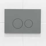 QeramiQ Dely Swirl Toiletset - 36.3x51.7cm - Geberit UP320 Burda inbouwreservoir - 35mm zitting - bedieningsplaat licht grijs - ronde knoppen - wit mat 0701131/SW1102374/SW1000767/SW1026257