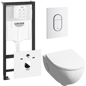 Geberit 300 - Toiletset - Wit - Keramiek - Inclusief Grohe Inbouwreservoir