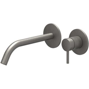 IVY - Bond - Wastafelmengkraan - Geborsteld Metal Black PVD - 2-gats Wandmontage